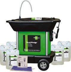 CRC - Free Standing Water-Based Parts Washer - 25 Gal Max Operating Capacity, HDPE Tank, 45" High x 48" Long x 35" Wide, 110 Input Volts - Exact Tool & Supply