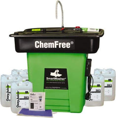 CRC - Free Standing Water-Based Parts Washer - 25 Gal Max Operating Capacity, HDPE Tank, 42" High x 47" Long x 38" Wide, 110 Input Volts - Exact Tool & Supply