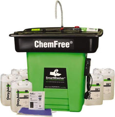 CRC - Free Standing Water-Based Parts Washer - 25 Gal Max Operating Capacity, HDPE Tank, 42" High x 47" Long x 38" Wide, 110 Input Volts - Exact Tool & Supply