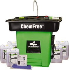 CRC - Free Standing Water-Based Parts Washer - 25 Gal Max Operating Capacity, HDPE Tank, 42" High x 47" Long x 38" Wide, 110 Input Volts - Exact Tool & Supply
