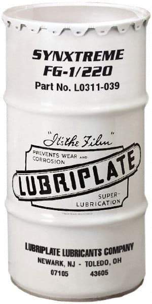 Lubriplate - 120 Lb Drum Calcium Extreme Pressure Grease - Tan, Extreme Pressure, Food Grade & High/Low Temperature, 440°F Max Temp, NLGIG 1, - Exact Tool & Supply