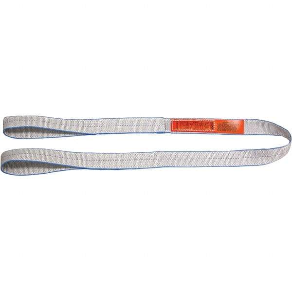 Lift-All - 13' Long x 2" Wide, 6,400 Lb Vertical Capacity, Polyester Web Sling - 5,000 Lb Choker Capacity - Exact Tool & Supply