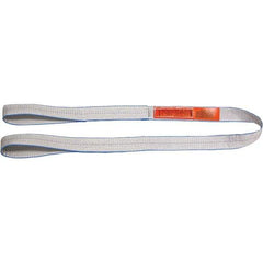 Lift-All - 13' Long x 2" Wide, 6,400 Lb Vertical Capacity, Polyester Web Sling - 5,000 Lb Choker Capacity - Exact Tool & Supply