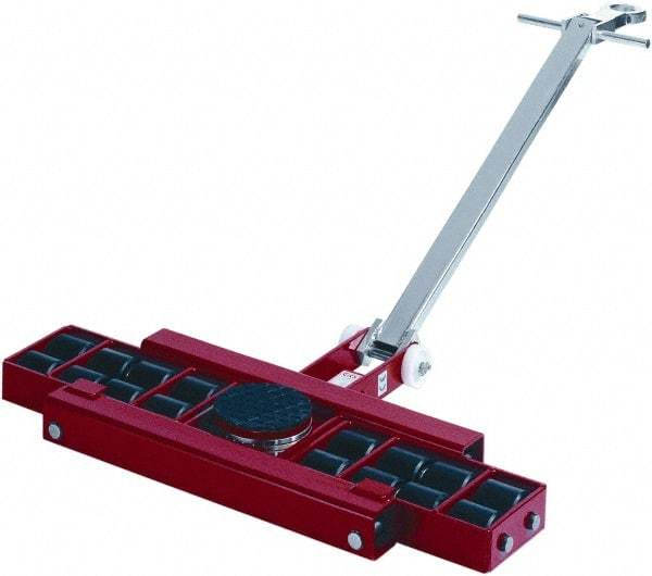 GKS - 26,400 Lb Capacity Steel Machine Dolly - 40.6" Long x 24.4" Wide x 4.3" High, 3.3" Wheels - Exact Tool & Supply