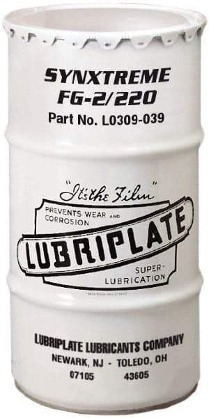 Lubriplate - 120 Lb Drum Calcium Extreme Pressure Grease - Tan, Extreme Pressure, Food Grade & High/Low Temperature, 450°F Max Temp, NLGIG 2, - Exact Tool & Supply