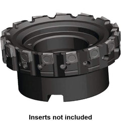 Kennametal - 8 Inserts, 100mm Cut Diam, 32mm Arbor Diam, 6mm Max Depth of Cut, Indexable Square-Shoulder Face Mill - 0/90° Lead Angle, 50mm High, SPHX 1205... Insert Compatibility, Series Fix-Perfect - Exact Tool & Supply