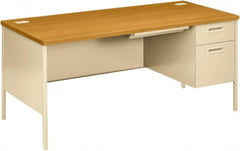 Hon - Office Cubicle Workstations & Worksurfaces Type: Single Right Pedestal Workstation Desk Width (Inch): 68-3/4 - Exact Tool & Supply