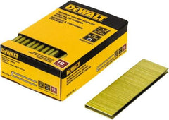 DeWALT - 1-1/2" Long x 1/4" Wide, 18 Gauge Crowned Construction Staple - Steel, Copper Finish, Chisel Point - Exact Tool & Supply