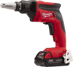 Milwaukee Tool - 18 Volt Pistol Grip Cordless Screwdriver - 0 to 4,500 RPM, 124 In/Lb Torque, Lithium-Ion Battery - Exact Tool & Supply