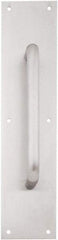 IVES - 16" Long x 4" Wide, Brass Standard Door Pull - Satin Chrome Finish, 8" Grip Length - Exact Tool & Supply