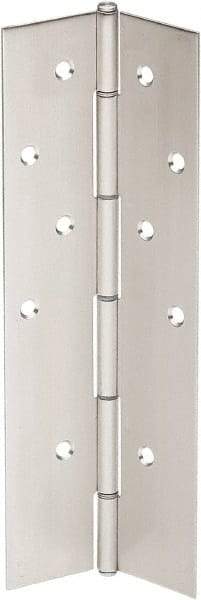 IVES - 83" Long x 4" Wide, Aluminum Continuous Hinge - 6" Thick, With Holes - Exact Tool & Supply