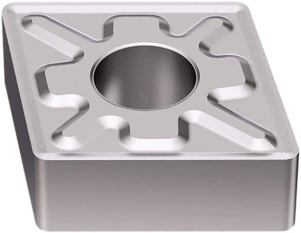 Seco - CNMG432 MF3 Grade TK1501 Carbide Turning Insert - Ti(C/N)/Al2O3/Cr Finish, 80° Diamond, 1/2" Inscr Circle, 3/16" Thick, 1/32" Corner Radius - Exact Tool & Supply