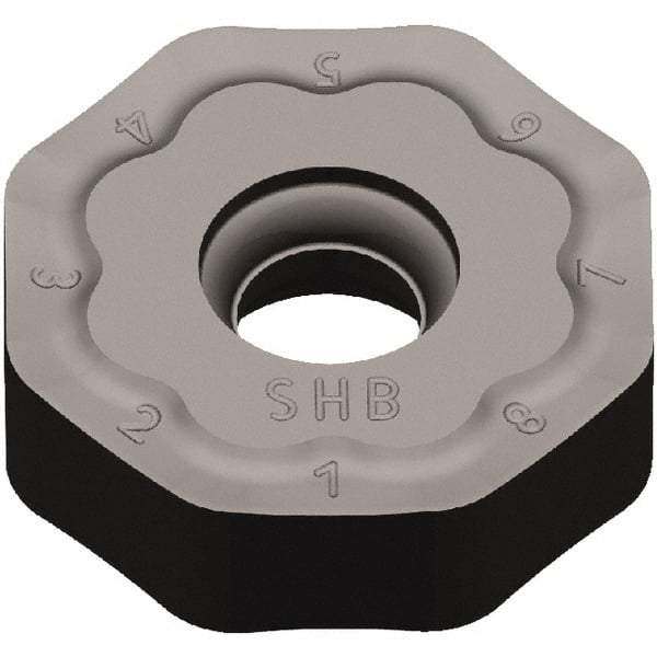 Kennametal - ONGX645 HB Grade KCK15 Carbide Milling Insert - TiN/TiCN/Al2O3 Finish, 15/64" Thick, 20mm Inscribed Circle, 2mm Corner Radius - Exact Tool & Supply