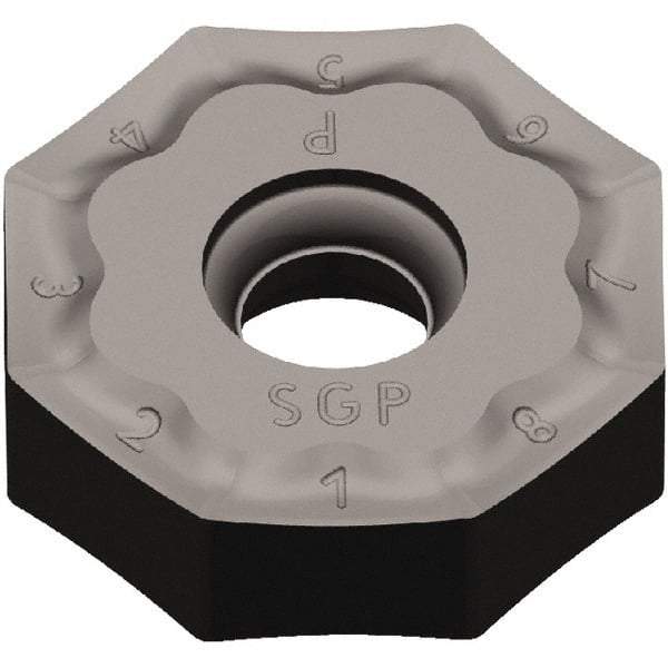 Kennametal - ONPX642 GP Grade KCK20 Carbide Milling Insert - TiN Finish, 15/64" Thick, 20mm Inscribed Circle, 1/32" Corner Radius - Exact Tool & Supply