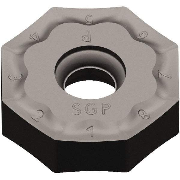 Kennametal - ONPX642 GP Grade KCK15 Carbide Milling Insert - TiN/TiCN/Al2O3 Finish, 15/64" Thick, 20mm Inscribed Circle, 1/32" Corner Radius - Exact Tool & Supply