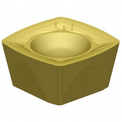 Kennametal - XDPT090408 Grade KCSM40 Carbide Milling Insert - AlTiN/TiN Finish, 3/16" Thick, 3/8" Inscribed Circle, 1/32" Corner Radius - Exact Tool & Supply