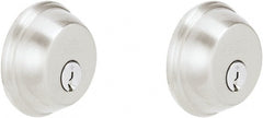 Schlage - 1-3/8 to 2-1/4" Door Thickness, Satin Chrome Finish, Key Operated Deadbolt - Exact Tool & Supply