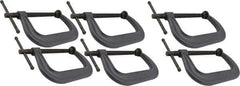 Wilton - Regular-Duty 10-1/8" Max Opening, 6" Throat Depth, Forged Steel Standard C-Clamp - 8,000 Lb Capacity, 2" Min Opening, Deep Throat - Exact Tool & Supply
