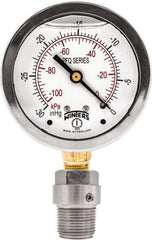 Winters - 2-1/2" Dial, 1/4 Thread, 0-600 Scale Range, Pressure Gauge - Bottom Connection Mount, Accurate to 1.5% of Scale - Exact Tool & Supply