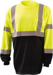 OccuNomix - Size XL Hi-Viz Yellow & Black High Visibility Long Sleeve T-Shirt - Exact Tool & Supply