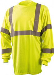OccuNomix - Size 4XL Hi-Viz Yellow High Visibility Long Sleeve T-Shirt - Exact Tool & Supply