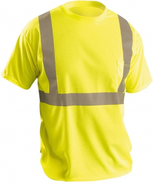 OccuNomix - Size M Hi-Viz Yellow High Visibility Short Sleeve T-Shirt - Exact Tool & Supply