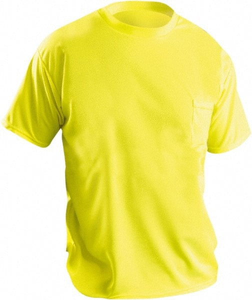 OccuNomix - Size L Hi-Viz Yellow High Visibility Short Sleeve T-Shirt - Exact Tool & Supply