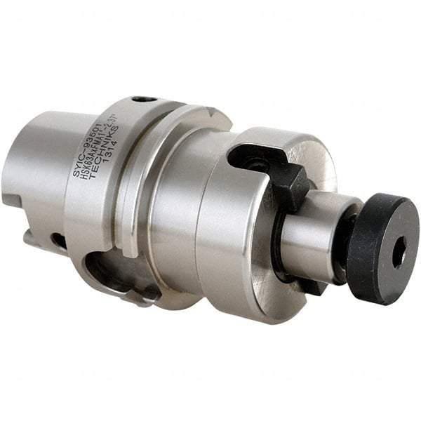 Techniks - HSK100A Taper Face Mill Holder & Adapter - 1-1/2" Pilot Diam, 2-1/2" Arbor Length - Exact Tool & Supply
