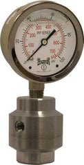 Winters - 2-1/2" Dial, 1/4 Thread, 0-60 Scale Range, Pressure Gauge - Bottom Connection Mount, Accurate to 1.5% of Scale - Exact Tool & Supply