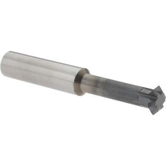 Accupro - 3/8° 3/8" Cut Diam, 1/8" Cut Width, 3/8" Shank, Solid Carbide Double-Angle Cutter - Exact Tool & Supply