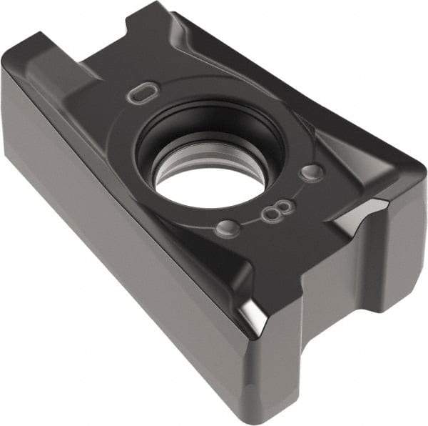 Kennametal - LNGU432 GE Grade KCPK30 Carbide Milling Insert - TiN/TiCN/Al2O3 Finish, 3/16" Thick, 0.8mm Corner Radius - Exact Tool & Supply