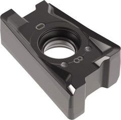 Kennametal - LNGU432 GE Grade KCPK30 Carbide Milling Insert - TiN/TiCN/Al2O3 Finish, 3/16" Thick, 0.8mm Corner Radius - Exact Tool & Supply