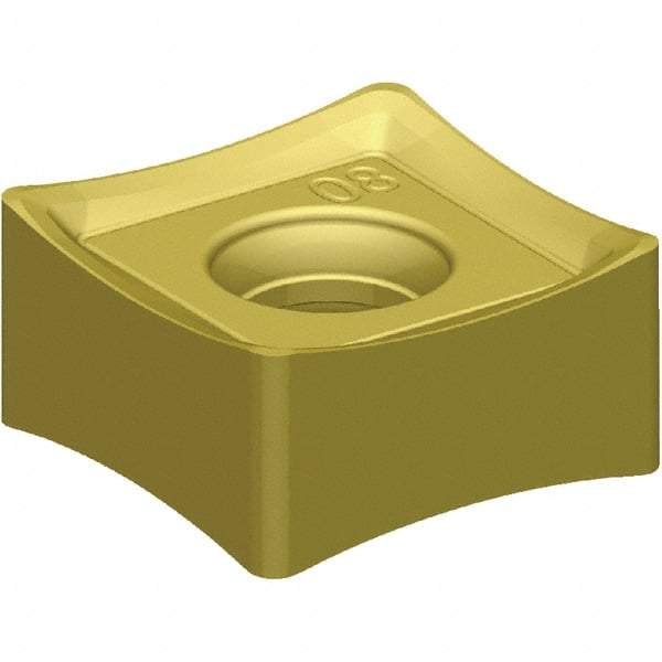 Kennametal - SNHJ442 GD Grade KCSM40 Carbide Milling Insert - AlTiN/TiN Finish, 1/4" Thick, 1/2" Inscribed Circle - Exact Tool & Supply