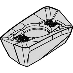 Kennametal - EP1020 HD Grade KCSM40 Carbide Milling Insert - AlTiN/TiN Finish, 9/64" Thick, 2mm Corner Radius - Exact Tool & Supply