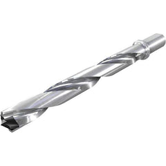 Iscar - 35 to 35.9mm Diam, 8xD, 280mm Max Drill Depth, 32mm Shank Diam, 380.3mm OAL, Replaceable Tip Drill - HFP-IQ Insert, 35 Seat Size, DFN Toolholder, Series ChamIOdrill - Exact Tool & Supply