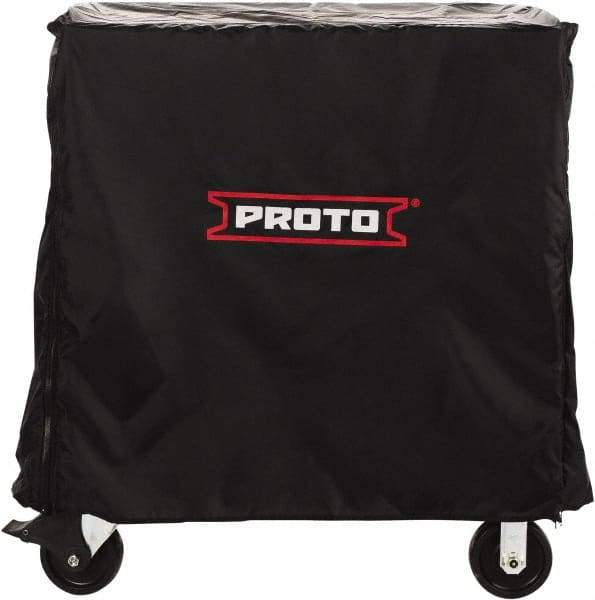 Proto - Tool Box Nylon Workstation Cover - 78" Wide x 26" High, Black, For Proto Workstations - Exact Tool & Supply