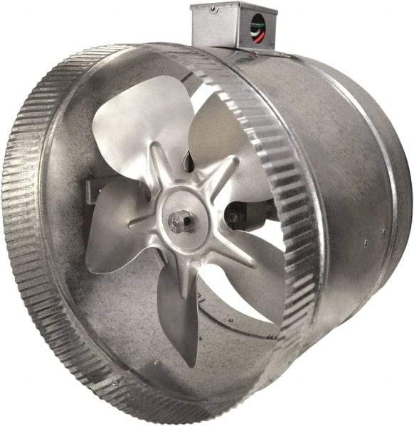 Suncourt - 10" Diam, 1.7 Amp, 120 Volt Duct Fan - 460 CFM, Double Speed - Exact Tool & Supply