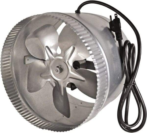 Suncourt - 10" Diam, 1.5 Amp, 120 Volt Duct Fan - 300 CFM, Single Speed - Exact Tool & Supply