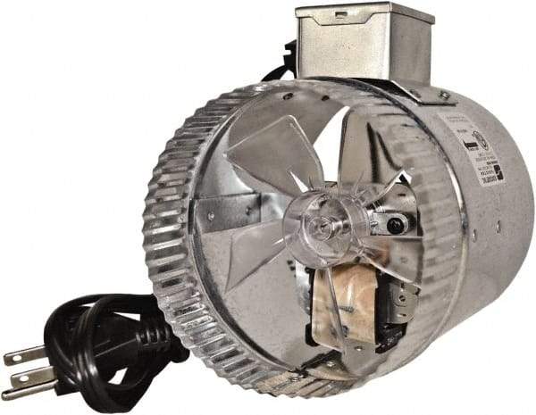 Suncourt - 5" Diam, 0.35 Amp, 120 Volt Duct Fan - 75 CFM, Single Speed - Exact Tool & Supply
