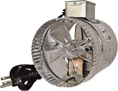 Suncourt - 5" Diam, 0.35 Amp, 120 Volt Duct Fan - 75 CFM, Single Speed - Exact Tool & Supply