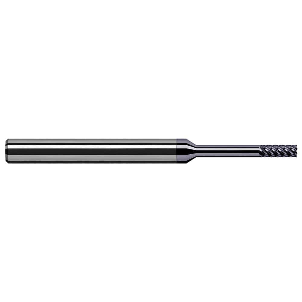 Harvey Tool - Square End Mills; Mill Diameter (Decimal Inch): 0.0400 ; Length of Cut (Decimal Inch): 0.1200 ; Material: Solid Carbide ; Finish/Coating: AlTiN Nano ; Shank Diameter (Inch): 1/8 ; Single or Double End: Single - Exact Tool & Supply