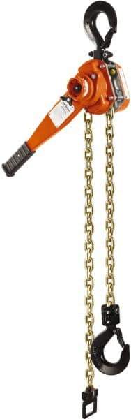 CM - 12,000 Lb Lifting Capacity, 5' Lift Height, Lever Hoist - Made from Chain, 93 Lb Avg Pull to Lift Rated Load, 1 Chain - Exact Tool & Supply