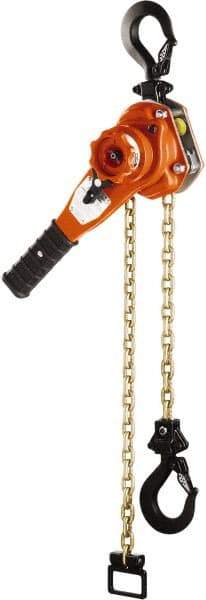 CM - 1,500 Lb Lifting Capacity, 15' Lift Height, Lever with Overload Protection Hoist - Made from Chain, 45 Lb Avg Pull to Lift Rated Load, 1 Chain - Exact Tool & Supply