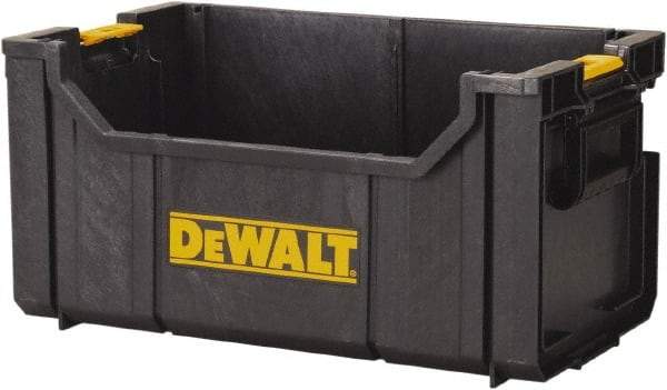 DeWALT - 1 Compartment Tool Tote - 21-7/8" Wide x 12-7/8" Deep x 10-7/8" High, Polypropylene, Black - Exact Tool & Supply