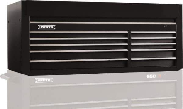 Proto - 10 Drawer Top Tool Chest - 66" Wide x 27" Deep x 27" High, Steel, Black - Exact Tool & Supply