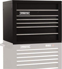 Proto - 5 Drawer Top Tool Chest - 34" Wide x 25-1/4" Deep x 27" High, Steel, Black - Exact Tool & Supply
