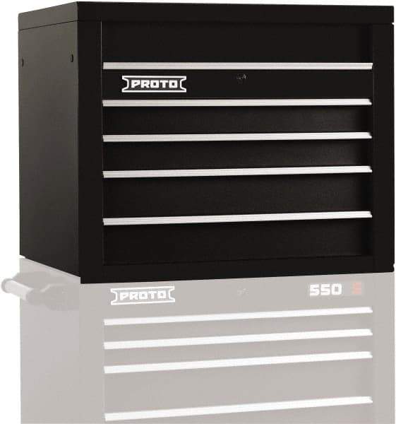 Proto - 4 Drawer Top Tool Chest - 34" Wide x 25-1/4" Deep x 27" High, Steel, Black - Exact Tool & Supply