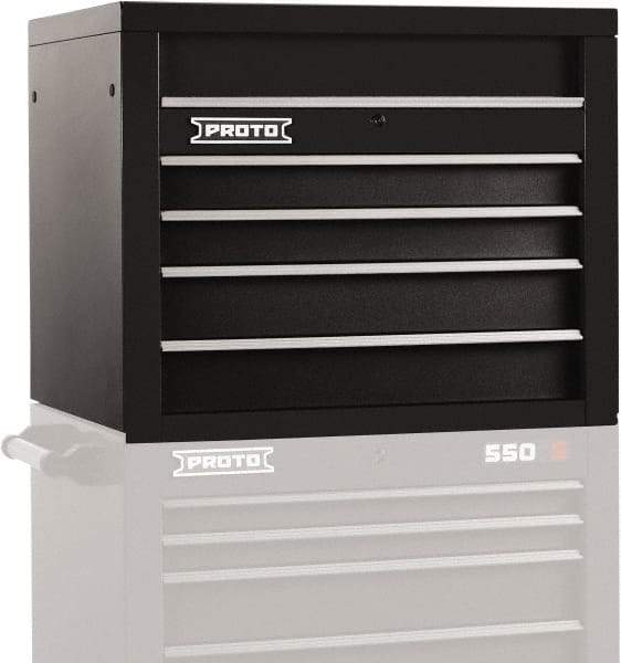 Proto - 4 Drawer Top Tool Chest - 34" Wide x 25-1/4" Deep x 27" High, Steel, Black - Exact Tool & Supply