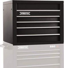 Proto - 4 Drawer Top Tool Chest - 34" Wide x 25-1/4" Deep x 27" High, Steel, Black - Exact Tool & Supply
