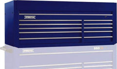 Proto - 10 Drawer Top Tool Chest - 66" Wide x 27" Deep x 27" High, Steel, Blue - Exact Tool & Supply